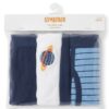 Set de 3 calzoncillos infantiles Gymboree con diseños inspirados en el espacio y colores azul marino, blanco y azul claro.