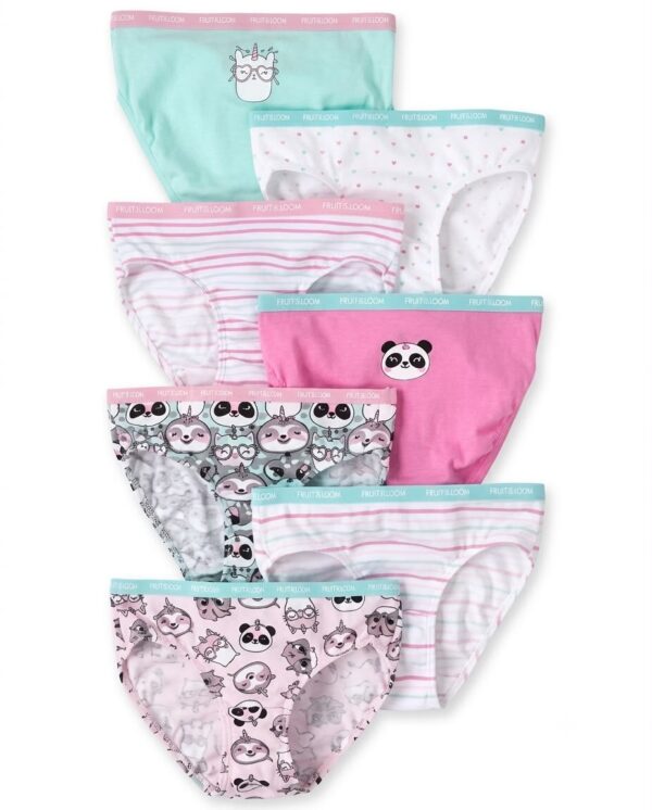 set de 7 pantis infantiles the children's place unicornio y panda pastel