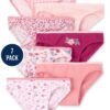 Set de 7 pantis infantiles Gymboree con estampados florales y colores rosa para niñas.