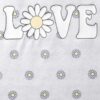 conjunto infantil de verano con capucha "love" y margaritas para niña