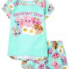 pijama infantil "breakfast crew" de 2 piezas para niña