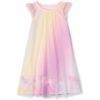 vestido infantil degradado en tul para niña con lazos decorativos