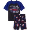 pijama infantil ninja level 1000 para niño – conjunto de camiseta y short