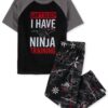 pijama infantil ninja training para niño – conjunto de camiseta y pantalón