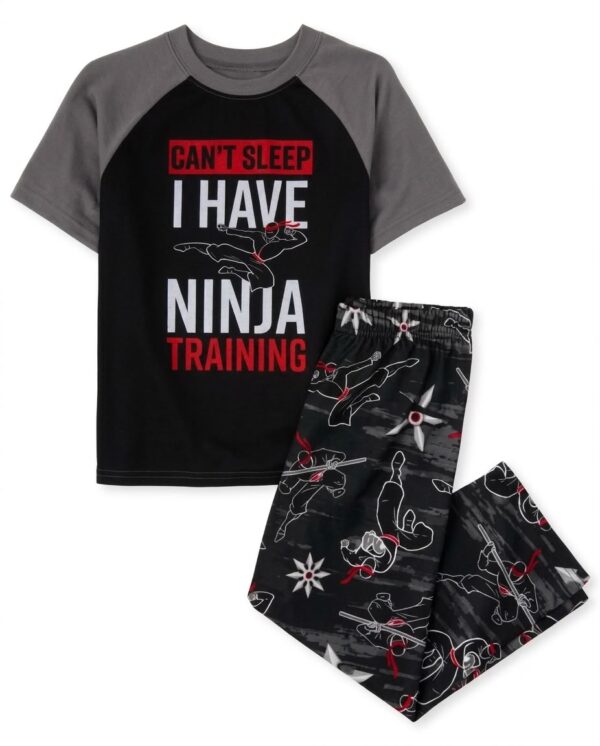 pijama infantil ninja training para niño – conjunto de camiseta y pantalón
