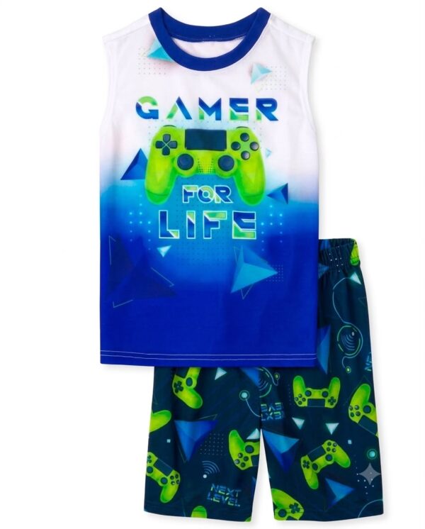 pijama infantil gamer for life para niño – set de 2 piezas