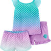 set de 3 piezas para niña estampado de sirena
