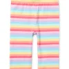 leggings de rayas pastel multicolor para niña