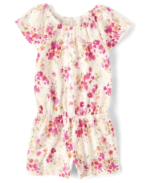 enterizo floral para niña con short