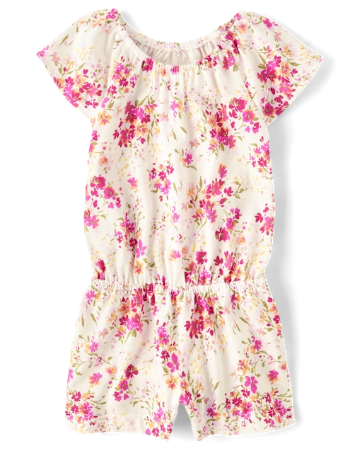 enterizo floral para niña con short