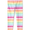 leggings de rayas multicolor para niña