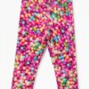 leggings capri infantil para niña estampado de confites multicolor