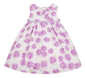 Home vestido infantil floral lila con volante elegante