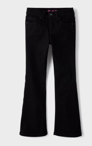 jean flare negro para niña