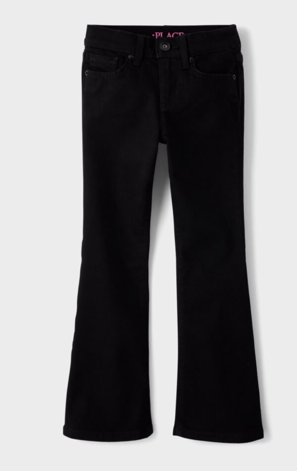 jean flare negro para niña