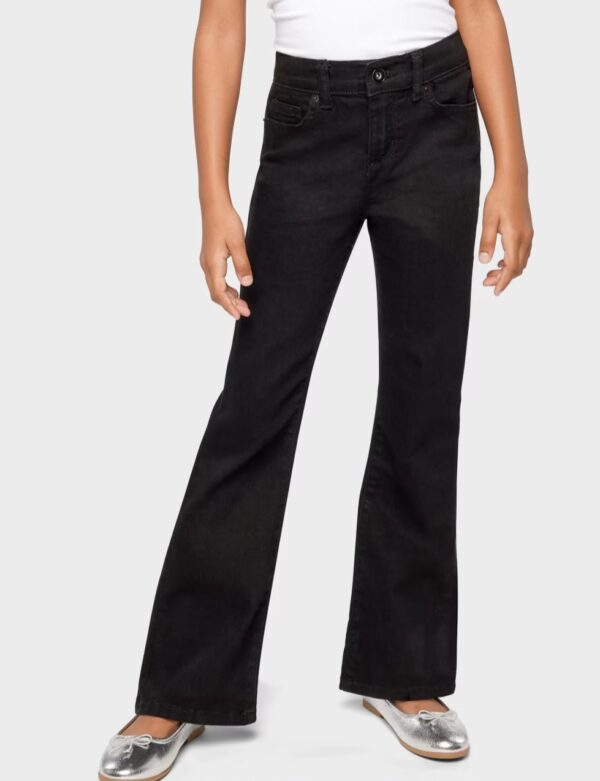 jean flare negro para niña