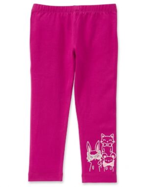 leggings infantiles fucsia con animalitos
