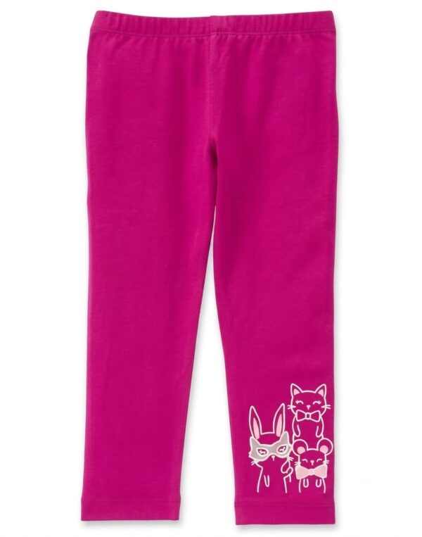 leggings infantiles fucsia con animalitos