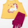 leggings infantiles fucsia con animalitos