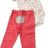 conjunto infantil para bebé niña con gatita – 2 piezas