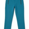 pantalón turquesa con bolsillos de zíper para niña