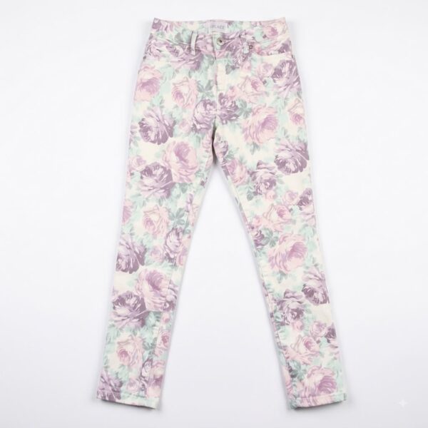 pantalón floral de rosas pastel para niña