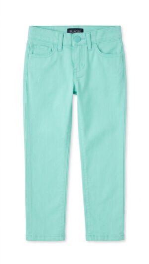 pantalón verde menta de niña