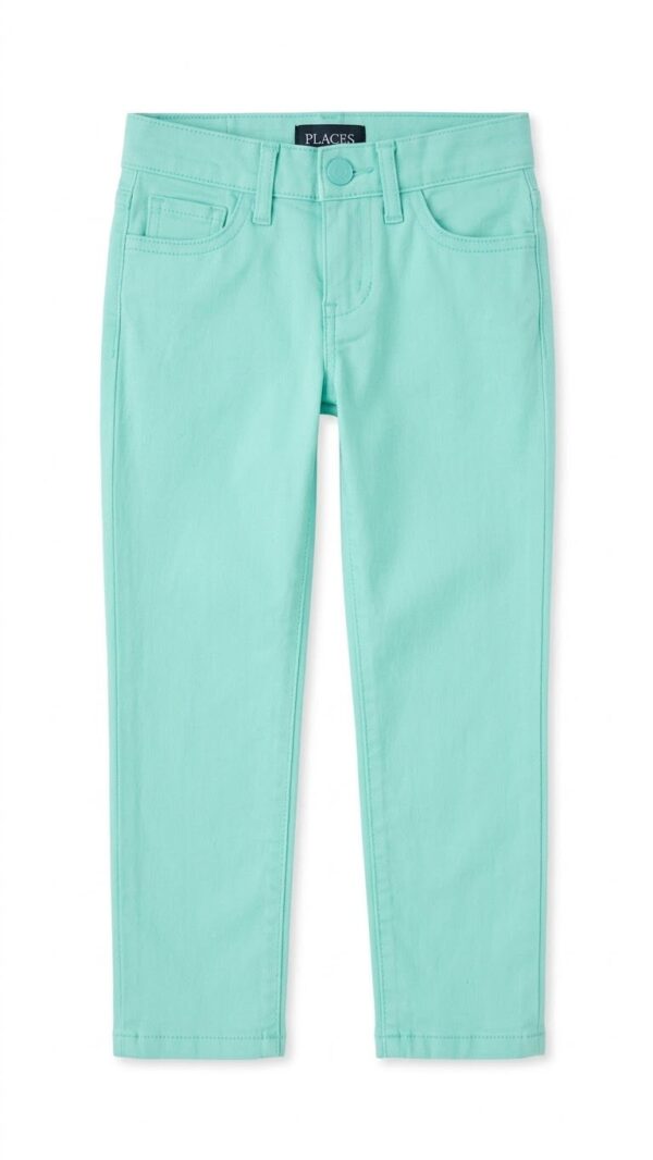 pantalón verde menta de niña