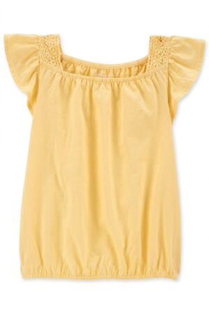 blusa amarilla con encaje para niña oshkosh