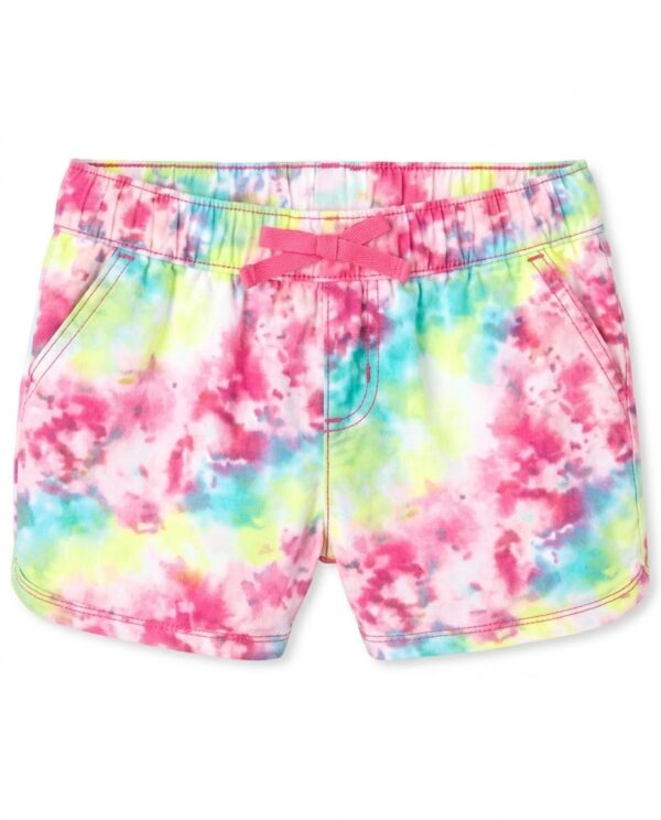 short tie dye multicolor para niña