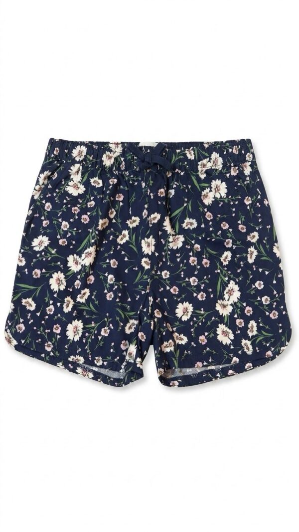 short floral azul marino para niña