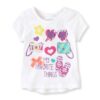 camiseta infantil para niña "my favorite things" blanca