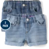 pack de 2 shorts de mezclilla infantiles para niña