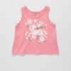 blusa rosa de unicornio y flores para niña